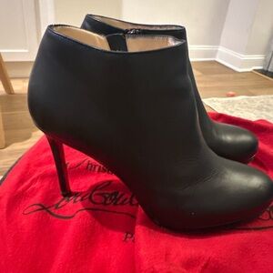 Christian Louboutin Belle 100 Black Booties - size 38